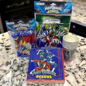 Vintage Power Rangers Lightspeed Rescue Goodie Bags Napkins Cups Party Favors